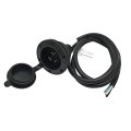 Nema L7-20p Power Inlet Port Plug Assembly 20 Amp 277 Volt Twist Lock With 12awg Sjtw Cord 6 Ft Black Model 79681 