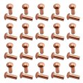 Bettomshin 1pcs M3 Round Head Copper Solid Rivets Fastener 0 12 Dia X 0 31 Length For Electrical Applications Finish Tone