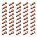 Bettomshin 1pcs M3 Round Head Copper Solid Rivets Fastener 0 12 Dia X 0 31 Length For Electrical Applications Finish Tone