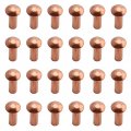 Bettomshin 1pcs M3 Round Head Copper Solid Rivets Fastener 0 12 Dia X 0 31 Length For Electrical Applications Finish Tone 