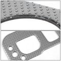 Aluminum Exhaust Manifold Header Gasket Set Compatible With 06-19 Dodge Ram Truck 5 7l V8