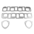 Aluminum Exhaust Manifold Header Gasket Set Compatible With 06-19 Dodge Ram Truck 5 7l V8