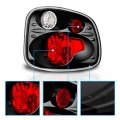 Amerilite For 2001-2003 Ford F-150 Flareside Euro Black Replacement Tail Lights Brake Lamp Pair Passenger And Driver Side