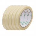 Uxcell 5pcs 15mm Width 0 22mm Thickness Stripe Type Filament Strapping Tape 25m Length