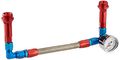 6096 Braided Fuel Line Kit With Gauge 6 An Single Male Inlet And 7 8-20 In Dual Outlets