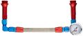 6096 Braided Fuel Line Kit With Gauge 6 An Single Male Inlet And 7 8-20 In Dual Outlets 