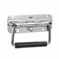 Uxcell 110mmx40mm Iron Spray-paint Toolbox Case Ring Pull Handle Silver Tone