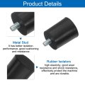 4pcs Thread Adjustable Levelling Feet 1 02 X 26 Rubber Furniture With M6 10mm Studs For Table Chair Floor Protector Black