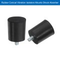 4pcs Thread Adjustable Levelling Feet 1 02 X 26 Rubber Furniture With M6 10mm Studs For Table Chair Floor Protector Black