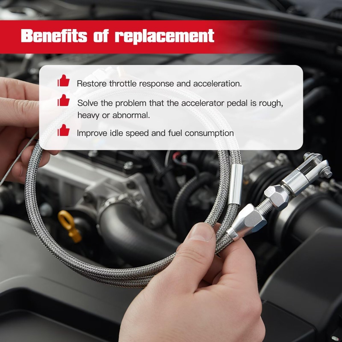 Silver Adjustable Accelerator Cable For Chevy 4 8l 5 3l 7l 6 0l Ls1 Engine 36 In Stainless Braided Throttle Kit