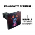 Tropical Sunset Paradise On Woman S Back Tow Trailer Hitch Cover Plug For 1 25 In Receivers Durable Black Abs Plastic With Uv