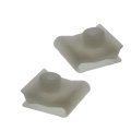 Fender Liner Retainers For Nissan Kicks 2018 2019 White Plastic Rectangular Open End Design 2 Pieces Part 76882-0m000 