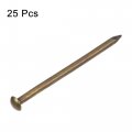 Uxcell Small Tiny Brass Nails 2 8x50mm For Diy Wooden Hardware Accessories 25pcs