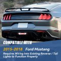 3d Led Bar Chrome Housing Third 3rd Rear Tail Brake Light Reverse Lamp Compatible With Ford Mustang 15-18