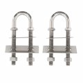 Stainless Steel Bow Stern Eye Tie Down U Bolt 2 Pack 1 3 In Stock Dia 4 Length With Nuts And Washers 