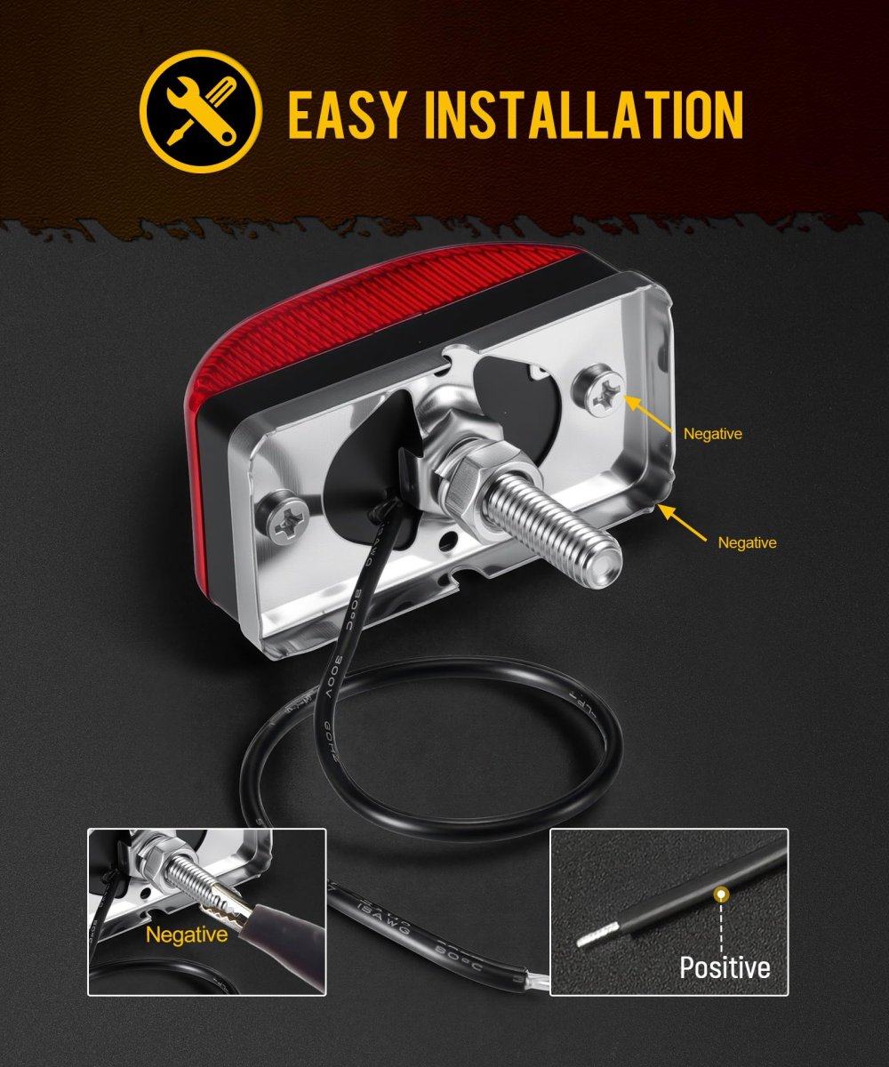 2 Pcs In Red Led Clearance Trailer Marker Lights 6 Side For Truck Pickup Tractor Rv Camper Motorhome Ip67 Waterproof Surface