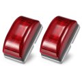 Partsam 2pcs 2 Inch Red Led Clearance Trailer Marker Lights 6 Side For Truck Pickup Tractor Rv Camper Motorhome Ip67 Waterproof 