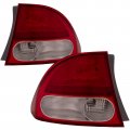 Headlightsdepot Tail Light For Honda Civic 2009-2011 Sedan And Hybrid Models Includes Left Driver Right Passenger Side Lamps 