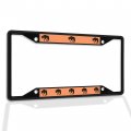 Fastasticdeals Metal Insert License Plate Frame Hyena Weatherproof Car Accessories Black 4 Holes Solid 
