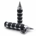 Smt-spike 7 8 Rubber Handlebar Grips Compatible With Kawasaki Mean Streak Drifter Classic Chromed Motor B00vbom46c