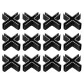 12pcs Plastic Glass Connector Cross Shaped To Clamp For 4mm Thick Fixing Bracket Rimless Clip Holder Aquarium Fish Tank Display