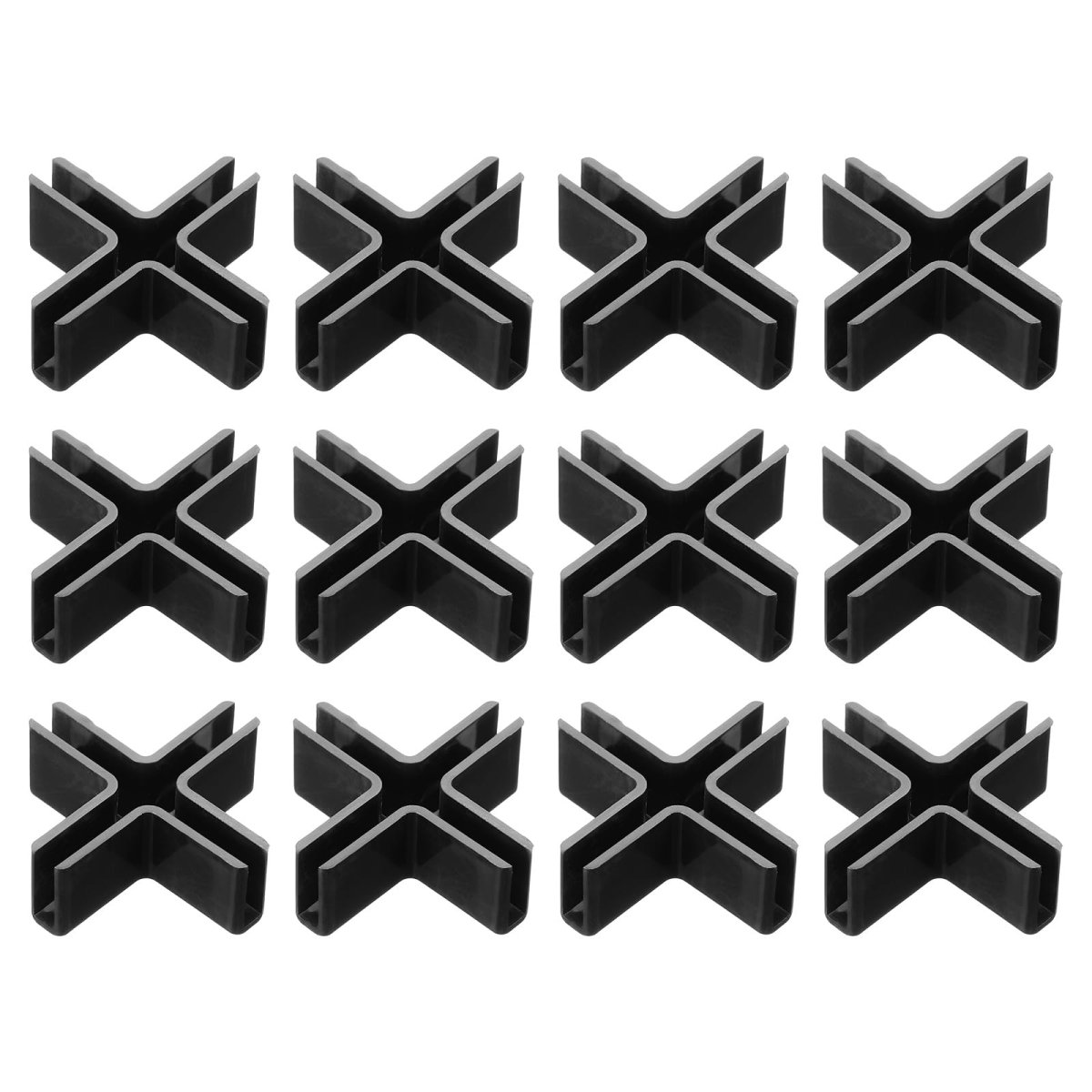 12pcs Plastic Glass Connector Cross Shaped To Clamp For 4mm Thick Fixing Bracket Rimless Clip Holder Aquarium Fish Tank Display