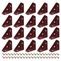 Uxcell 20pcs Angle Corner Brackets 38mm X Cold Rolled Steel Braces Joining Support With Screws For Desk Bed Edge Brown