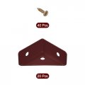 Uxcell 20pcs Angle Corner Brackets 38mm X Cold Rolled Steel Braces Joining Support With Screws For Desk Bed Edge Brown