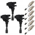 Ocpty 3 Ignition Coils Wilth 6 Iridium Spark Plugs Fit For Kia Amanti 5l 2004-2006 For Hyundai X50 2003-2005 Santa Fe 3
