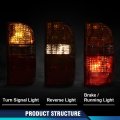 Rear Tail Lights Assembly For Toyota Tacoma 2001-2004 Lamp Taillights Left Right Side W Bulbs Red Orange Lens