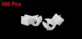 Uxcell Car Auto Plastic 8mm Dia Hole Door Lock Fastener Clips 100 Pcs White