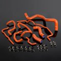 G-plus Silicone Radiator Coolant Hose Kit Clamps Compatible With 1999-2006 Volkswagen Vw Golf Mk4 Turbo 1 8t Dark Orange