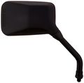 911020 Black Composite Right Hand Mirror Convex Glass 5 25 In X 3 Windshield Mount With 6 Stem And 10 Mm Threads 
