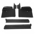 Ecotric Front Bumper Fillers Abs Plastic Compatible With 1979-1985 Cadillac Eldorado Black Set Of 4 Pcs