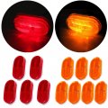 Ocpty 6led Side Marker Light 7amber 5red Trailer Lamp Stop Turn Tail Fit For Boats Van Truck Pickups 12v Waterproof Signal