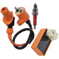 Racing 6 Pin Ac Cdi Ignition Coil Spark Plug Replacement For Gy6 50cc 125cc 150cc Scooters Atvs Mopeds 