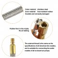 X Autohaux Flexible Stainless Steel 21cm 8 Tire Valve Connect Pipe Air Chuck Inflator Compressor Pump Extension Hose For Car