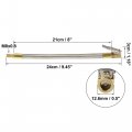 X Autohaux Flexible Stainless Steel 21cm 8 Tire Valve Connect Pipe Air Chuck Inflator Compressor Pump Extension Hose For Car