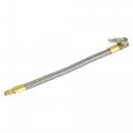 X Autohaux Flexible Stainless Steel 21cm 8 Tire Valve Connect Pipe Air Chuck Inflator Compressor Pump Extension Hose For Car