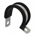 Uxcell 25mm Dia Epdm Rubber Lined P Clips Cable Hose Pipe Clamps Holder 2pcs