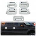 Hecasa Exterior Outside Door Handle Cover For 2004-20 Ford F-150 4 With Keypad Cutout Slivery Abs Plastic 4 Tailgate 