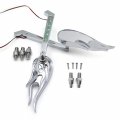 Hongk- Custom Chromed Flame Shape Led Turn Signal Integrate Mirrors Compatible With All Cruiser Bikes Models Including Royal