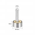 Uxcell Mirror Screws Decorative Caps Cover Nails Brushed Stainless Steel 10mm 8pcs