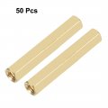 Uxcell 50pcs Brass Straight Pcb Pillar Female Thread Hex Standoff Spacer M3x5x28mm