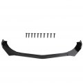 Ocpty 3pcs Black Car Front Bumper Spoiler Lip Fit For Most Cars