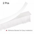 Uxcell Weather Stripping Brush 26ft L X 0 3 W 5 H Self-adhesive Seal Weatherstrip Sweep White For Door Window 2pcs Total 52ft