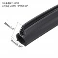 Uxcell Trim Seal With Top Bulb Epdm Rubber Channel Edge Protector Sheet Fits 1-3mm 2m 6 56ft Length 0 9inch Height