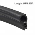 Uxcell Trim Seal With Top Bulb Epdm Rubber Channel Edge Protector Sheet Fits 1-3mm 2m 6 56ft Length 0 9inch Height