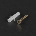 Uxcell 5x25mm Plastic Expansion Tube For Drywall With Color Zinc Screws White 20pcs