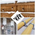 40pcs 12mm 1 2 Two Hole Pipe Strap Rigid U Brackets Conduit Clamp Heavy Duty Carbon Steel Clip With Self-tapping Screws And 